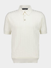 Dolce & Gabbana Natural White Short-Sleeve Polo Neck Jumper