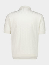 Dolce & Gabbana Natural White Short-Sleeve Polo Neck Jumper