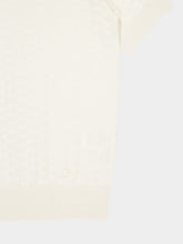 Dolce & Gabbana Natural White Short-Sleeve Polo Neck Jumper