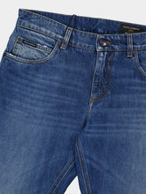 Dolce & Gabbana Blue Straight Fit Cotton Jeans