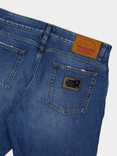 Dolce & Gabbana Blue Straight Fit Cotton Jeans