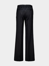 Dolce & Gabbana Black Pinstripe Wool Trousers