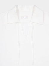 Commas White Frequency Embroidered Tie Shirt