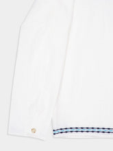 Commas White Frequency Embroidered Tie Shirt