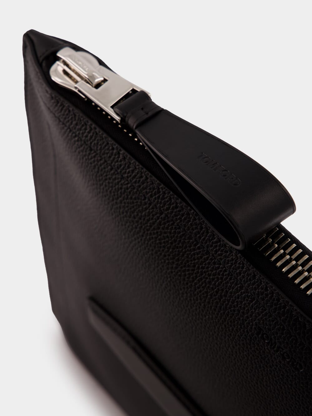 Black Buckley Handle Leather Portfolio