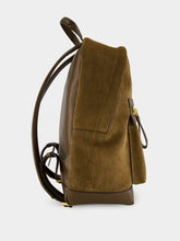 Tom Ford Buckley Suede Backpack in Walnut Brown