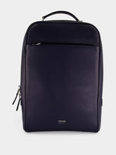 Tom Ford Navy Blue Grain Leather Backpack