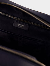 Tom Ford Navy Blue Grain Leather Backpack