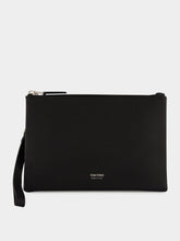 Tom Ford Black Textured Leather Clutch Bag