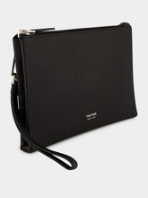 Tom Ford Black Textured Leather Clutch Bag