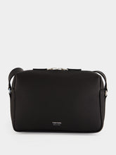 Tom Ford Black Grained Leather Messenger Bag