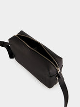 Tom Ford Black Grained Leather Messenger Bag