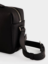 Tom Ford Black Grained Leather Messenger Bag