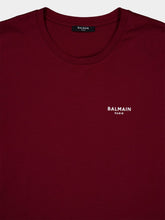 Balmain Flocked-Logo Organic Cotton T-Shirt