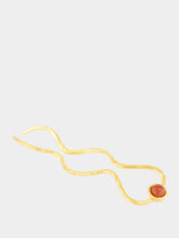Sylvia Toledano Gold Wave Cornaline Hair Pin