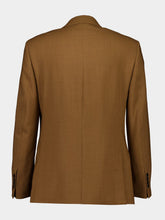 Ami Paris Hazelnut Wool Double-Breasted Twill Jacket