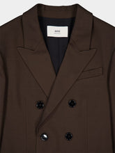 Ami Paris Dark Coffee Double-Breasted Jacket