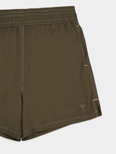 Ami Paris Loden Green Technical Beach Shorts