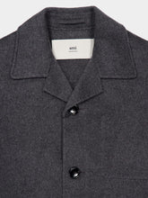 Ami Paris Gris Chine Grey Wool Belted Coat