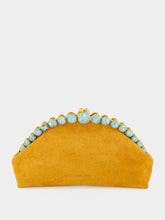 Cult Gaia Toasted Caramel Una Suede Clutch
