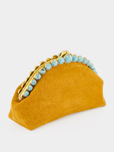 Cult Gaia Toasted Caramel Una Suede Clutch