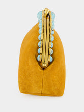 Cult Gaia Toasted Caramel Una Suede Clutch