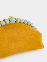 Cult Gaia Toasted Caramel Una Suede Clutch