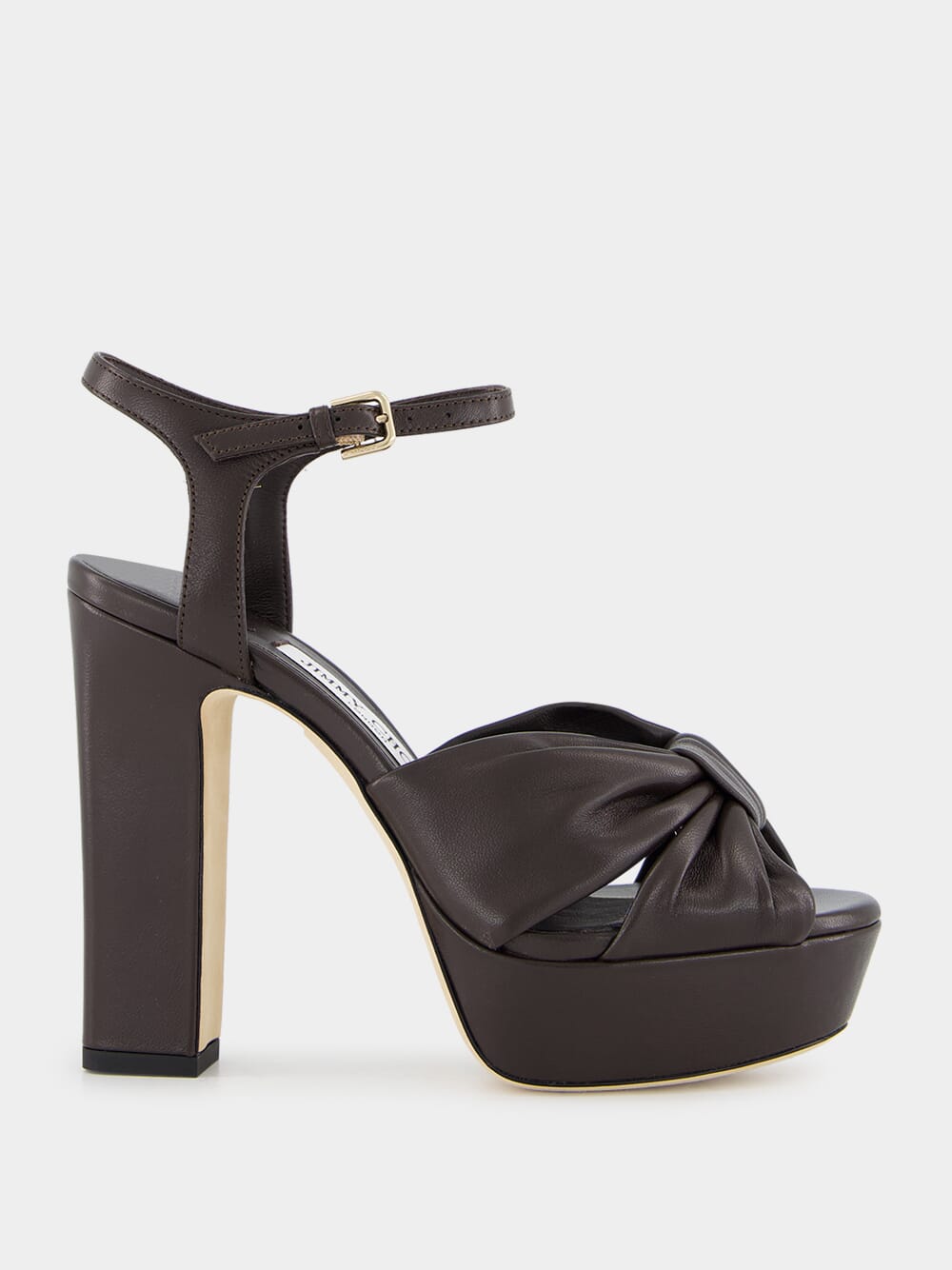 Black Heloise Nappa Leather Platform Sandals