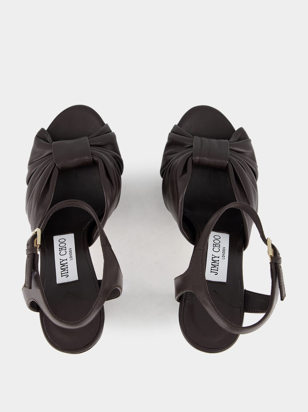 Black Heloise Nappa Leather Platform Sandals