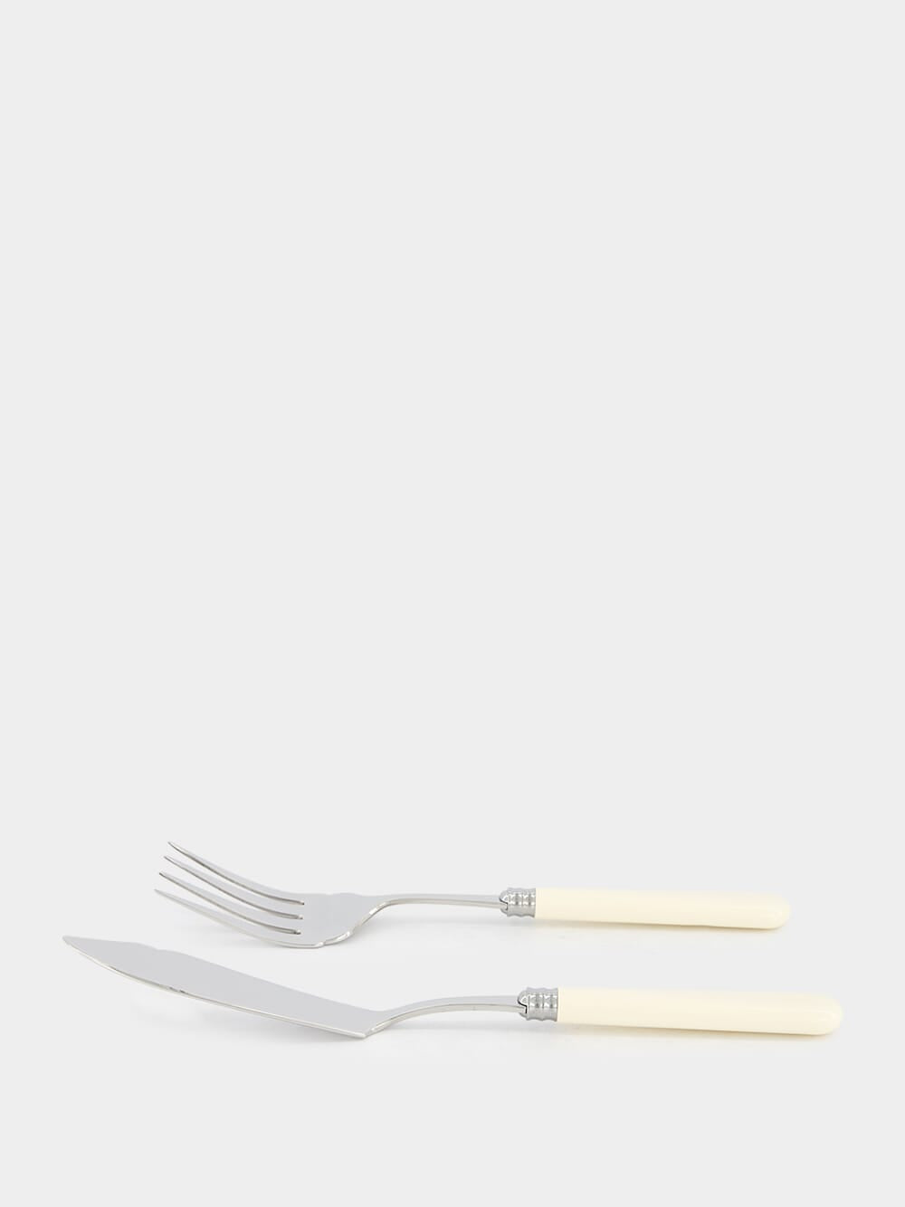 Ivory Helios Fork and Knife Serving Set