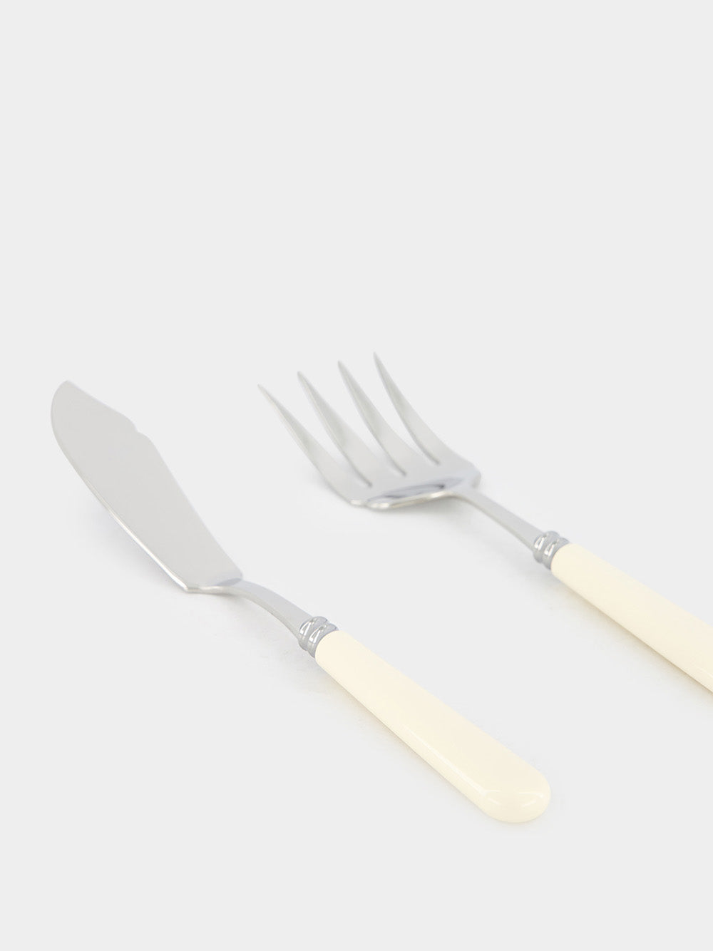 Ivory Helios Fork and Knife Serving Set