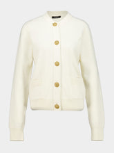 Balmain White Eco-Cashmere Cardigan