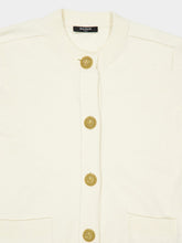 Balmain White Eco-Cashmere Cardigan