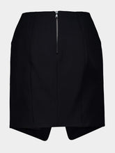 Balmain Black Short Grain de Poudre Skirt