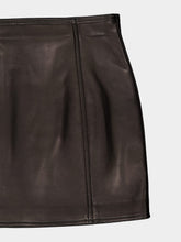 Balmain Black High-Waist Leather Mini Skirt