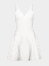 Balmain White Quilted Knit Mini Dress