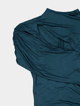 Balmain Emerald Green Draped Jersey Bodycon Dress