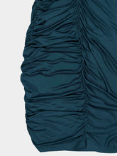 Balmain Emerald Green Draped Jersey Bodycon Dress