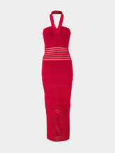 Balmain Carmine Red Knit Maxi Dress