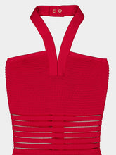 Balmain Carmine Red Knit Maxi Dress