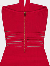 Balmain Carmine Red Knit Maxi Dress