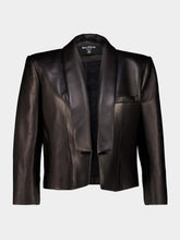 Balmain Black Lambskin Spencer Jacket