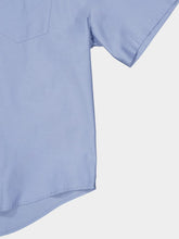 Balmain Blue Vintage Herringbone Poplin Shirt