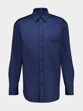 Balmain Blue Loose-Fit Cotton Shirt