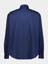Balmain Blue Loose-Fit Cotton Shirt