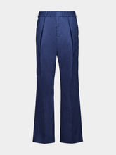 Balmain Blue Regular Fit Cotton Trousers