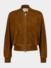 Ami Paris Hazelnut Suede Leather Zipped Jacket