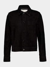 Ami Paris Black Goat Suede Leather Jacket