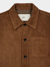 Ami Paris Hazelnut Brown Suede Buttoned Ami De Coeur Jacket