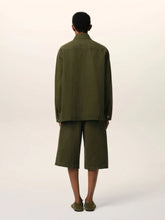 Ami Paris Loden Green Cotton Overshirt